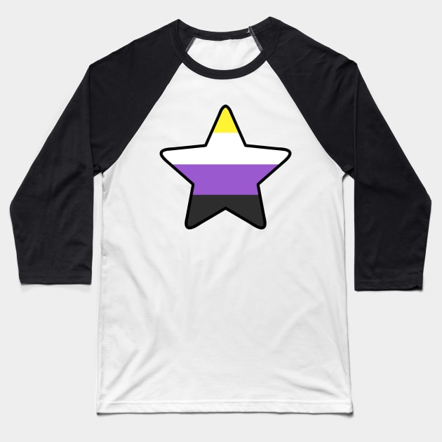 Non-binary Pride Star Baseball T-Shirt by SimplyPride